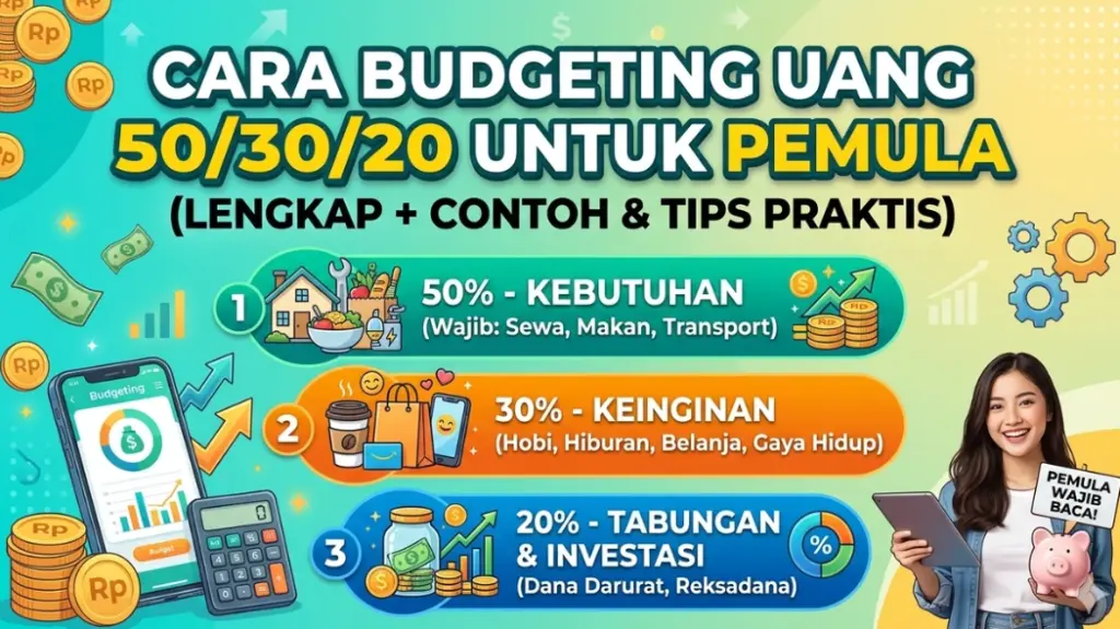 Cara Budgeting Uang 50-30-20 untuk Pemula